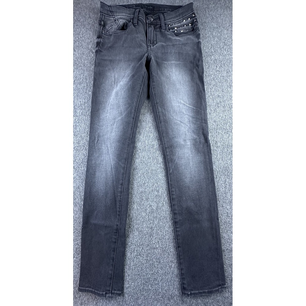 Rock & Republic Jeans Women's Size 6 Medium Black Berlin Denim Stretch Studded